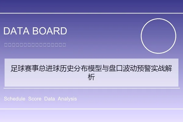足球赛事总进球历史分布模型与盘口波动预警实战解析